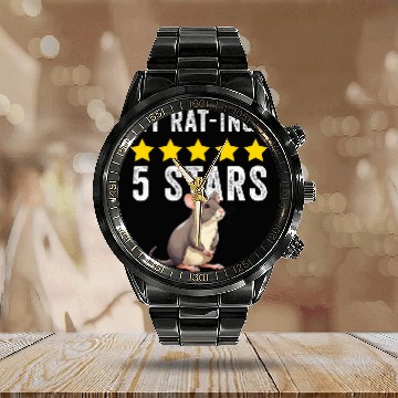 Discover Rat Exterminator Funny Pest Control Mice For Men Dad Boy 21 Calendar Steel Band Watch