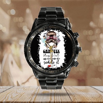 Discover Cant fix stupid but we can sedate it nurses practitioner Calendar Steel Band Watch