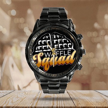 Discover Waffle Squad Team Waffles Gourmet Chef Calendar Steel Band Watch