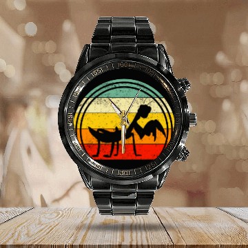 Discover Praying Mantis Insect Collector Entomologist Calendar Steel Band Watch