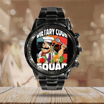 Discover Dietary Cook Food Service Worker Cafeteria Dietary Squad Calendar Steel Band Watch