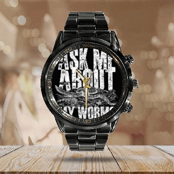 Discover Worm Farmer Vermiculture Worm Farming Ask Me About My Worms Baseball Tees Calendar Steel Band Watch