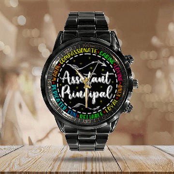Discover Assistant Principal School Teacher Principal Appreciation Baseball Tees Calendar Steel Band Watch