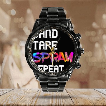 Discover Automotive Car Painter Sand Tape Spray Auto Body Painter Zip Calendar Steel Band Watch