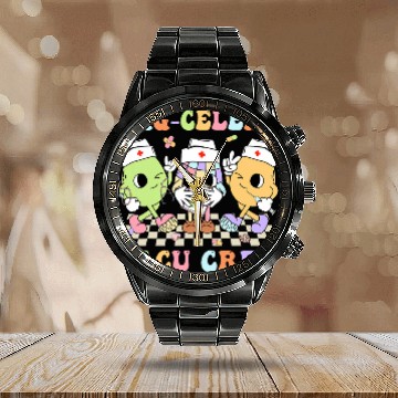 Discover EggCelent PACU Crew Eggs nurses Nursing Easter Day Men Women Calendar Steel Band Watch