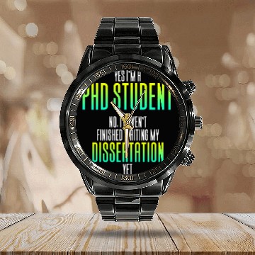 Discover PhD Student Dissertation Doctorate Graduation 37 Calendar Steel Band Watch