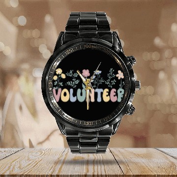 Discover Groovy Volunteer Voluntary Worker Flowers Calendar Steel Band Watch