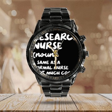 Discover Research nurses Definition Funny Nursing Zip Calendar Steel Band Watch