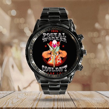 Discover This Postal Worker Couldnt Scare Less Halloween Mailman Calendar Steel Band Watch
