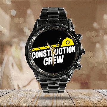 Discover Construction Crew Highway Worker Industry Safety Highway Calendar Steel Band Watch