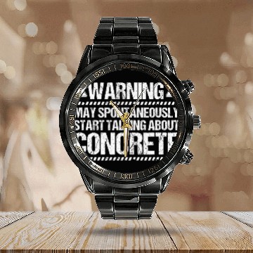 Discover Concreter Start Talking Concrete Worker Zip Calendar Steel Band Watch