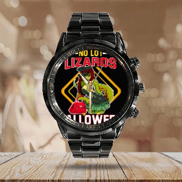 Discover No Lot Lizard CB Talk Trucker Design Calendar Steel Band Watch