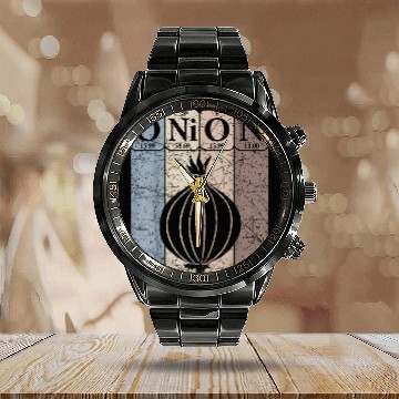 Discover Onion Periodic Table Elements Vegetables Farmer Retro 28 Calendar Steel Band Watch