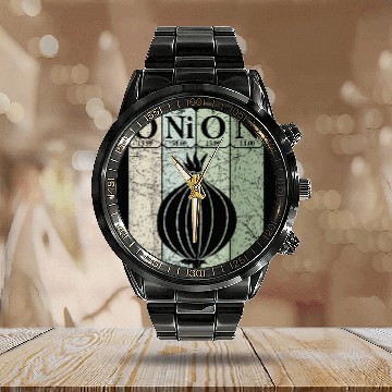Discover Onion Periodic Table Elements Vegetables Farmer Retro 26 Calendar Steel Band Watch
