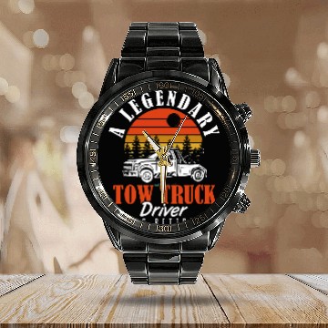 Discover A Legendary Tow Truck Driver Has Retired Tow Trucker Calendar Steel Band Watch