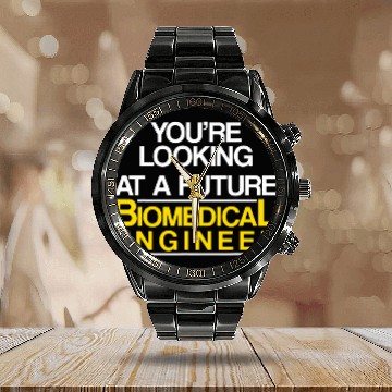 Discover Biomedicals Engineer Looking Funny Engineering Calendar Steel Band Watch