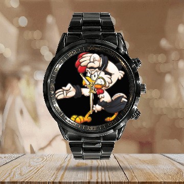 Discover Karate rooster black belt Baseball Tees Calendar Steel Band Watch