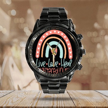 Discover Registered nurses Nursing Student Graduation RN Calendar Steel Band Watch
