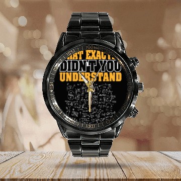 Discover Periodic Table Formula Collection University Professor Calendar Steel Band Watch