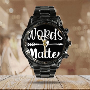 Discover Teacher education school principal student gift words matter Baseball Tees Calendar Steel Band Watch
