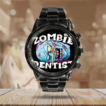Discover Zombie dentists 2Halloween Simple Costume DENTISTS Calendar Steel Band Watch
