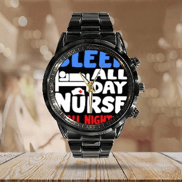 Discover Funny Night Shift Today Is Yesterday Nightshift Calendar Steel Band Watch