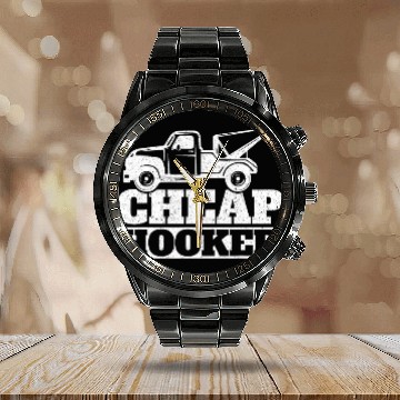 Discover Tow Truck Driver Breakdown Lorry Thin Yellow Line Trucker 4 Baseball Tees Calendar Steel Band Watch