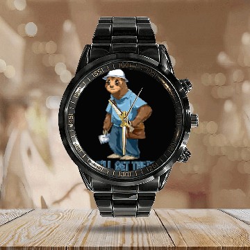 Discover Funny Sloth Mailman Funny And Rude Mailman Postal Worker Baseball Tees Calendar Steel Band Watch
