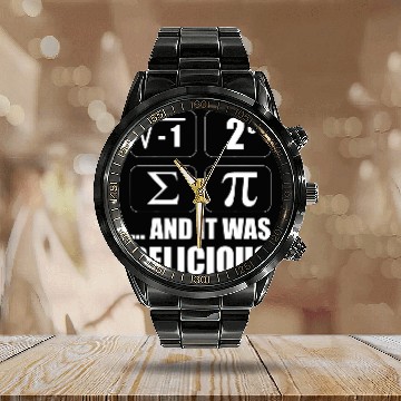 Discover I Ate Some Pie And It Was Delicious Math Professor Calendar Steel Band Watch