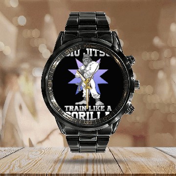 Discover Jiu Jitsu Train Like A Gorilla Karate Martial Arts Baseball Tees Calendar Steel Band Watch