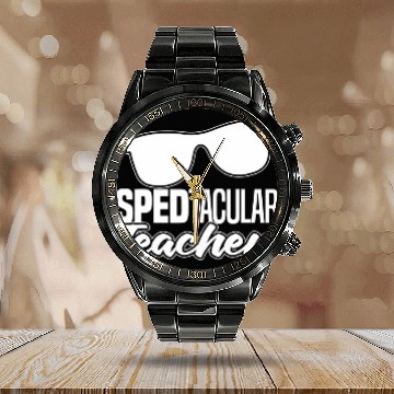 Discover Teacher Learning Educator Scholar Student Special Education Zip Calendar Steel Band Watch