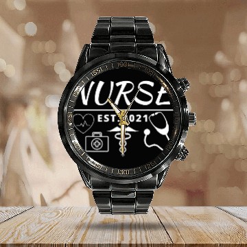 Discover Funny nurses Nursing School nurses Life Nursing Student Baseball Tees Calendar Steel Band Watch