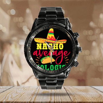 Discover Nacho Average Biologist Funny Biology Student Professor Calendar Steel Band Watch