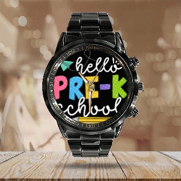 Discover Team Preschool Squad Hello Preschool Teacher Calendar Steel Band Watch