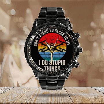 Discover Dont Stand So Close To Me Drone Pilot Funny RC Quadcopter Baseball Tees Calendar Steel Band Watch