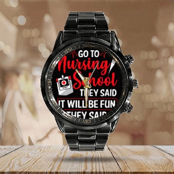 Discover Funny Nursing Student Go To Nursing School Calendar Steel Band Watch