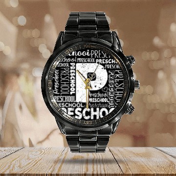 Discover Tie Dye Preschool Typography Team PreK Teacher Student Calendar Steel Band Watch