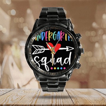 Discover Kindergarten Squad Matching Back To School Student Teacher 1 Baseball Tees Calendar Steel Band Watch