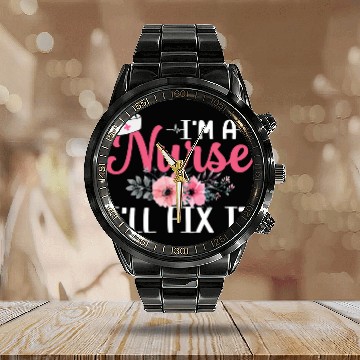 Discover I Am A nurses I Can Fix It nurses Registered Nursing Student Calendar Steel Band Watch