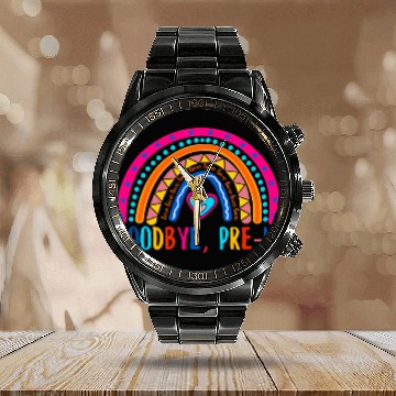 Discover Boho Rainbow Goodbye Pre K Teacher Student Graduation Baseball Tees Calendar Steel Band Watch