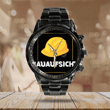 Discover Construction worker costume Calendar Steel Band Watch