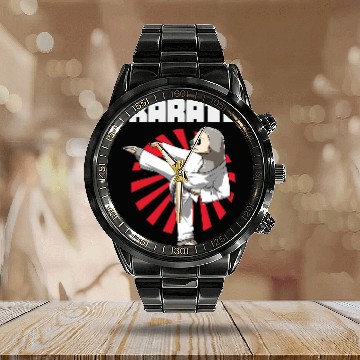Discover Funny Sloth Karate Calendar Steel Band Watch