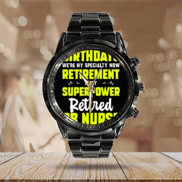 Discover Retired OB nurses Obstetric nurses Funny Obsterical Retirement 2 Baseball Tees Calendar Steel Band Watch