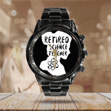 Discover Retired Science Teacher Knowledge School Retirement Calendar Steel Band Watch