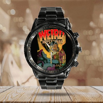Discover Halloween Horror vintages Evil Witch Comic Book Retro Scary Calendar Steel Band Watch