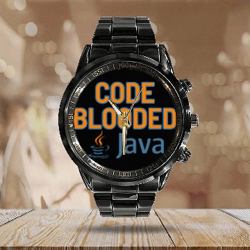 Discover Java CodeBlooded Programming Coding Programmer Coder Calendar Steel Band Watch