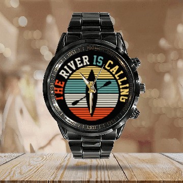 Discover Kayak paddle boat paddle rowing rowing Calendar Steel Band Watch