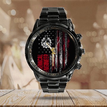 Discover chemicals Engineer Engineering 60 Calendar Steel Band Watch