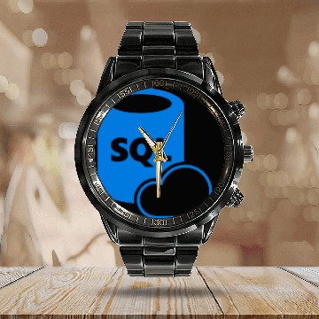 Discover Nerdy SQL Computer Programmer Program Science Teacher Geek Calendar Steel Band Watch