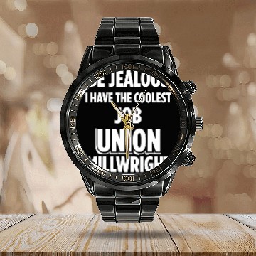 Discover Union Millwright Industrial Mechanic Worker 21 Calendar Steel Band Watch